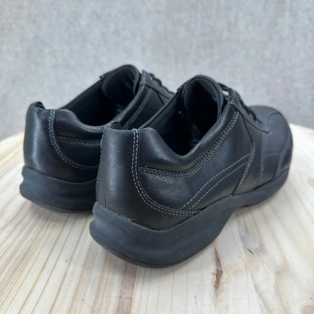 Clarks‎ Clarks Wave Walk Mens Black Leather Sneakers Lace Up Shoes 12 M